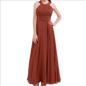 David's Briadal Halter Neckline Maxi Dress Size 10